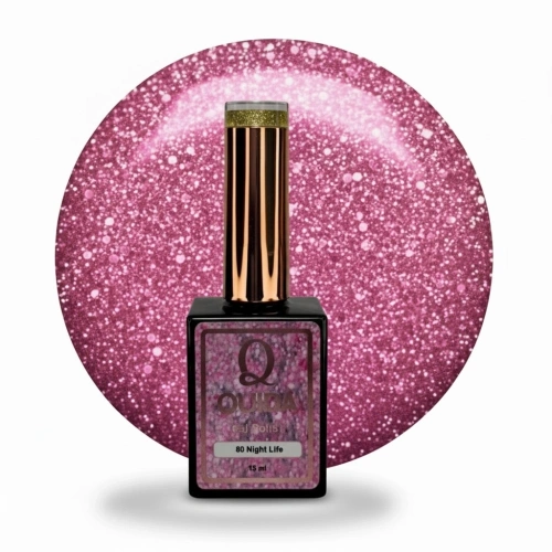 Quida Gelpolish Night Life #080 – Roze glitter gelpolish