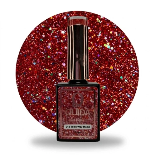 Quida Glitter Gel Milkyway Mood #213 – Cosmic Red Glitter Gel
