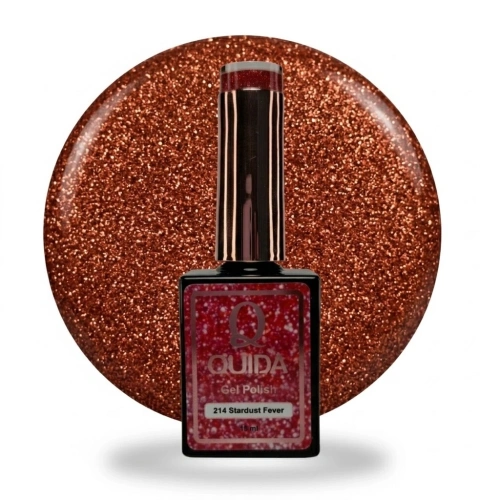 Quida Glitter Gel Stardust Fever #214 – Copper Red Glitter Gel