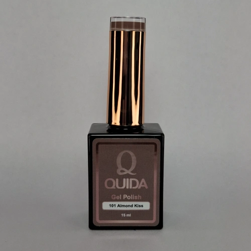 Quida Gelpolish 101 Almond Kiss – Warme bruinnude gelpolish met zijdeglans