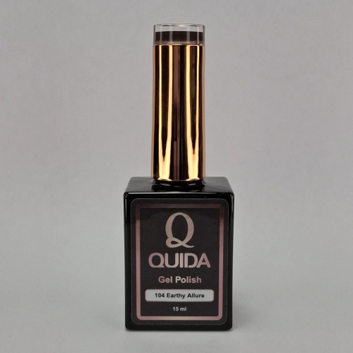 Quida Gelpolish 104 Earthy Allure – Diep chocoladebruine gelpolish met elegante glans
