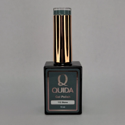 Quida Gelpolish 112 Stone – Koelgroene gelpolish met moderne, matte elegantie