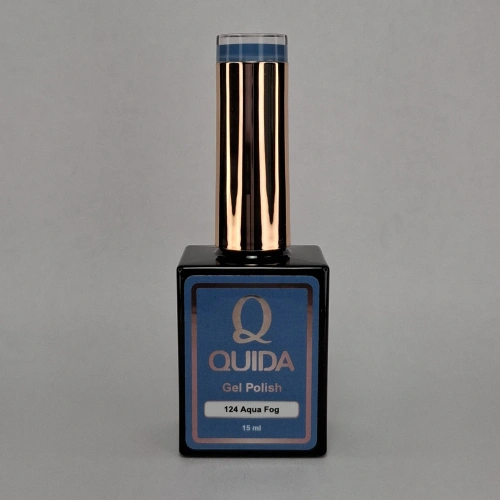 Quida Gelpolish 124 Aqua Fog – Helderblauwe gelpolish met moderne frisheid