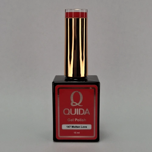 Quida Gelpolish 147 Molten Love – Vurig rood met luxe glans